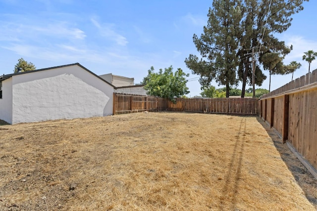view of fenced backyard