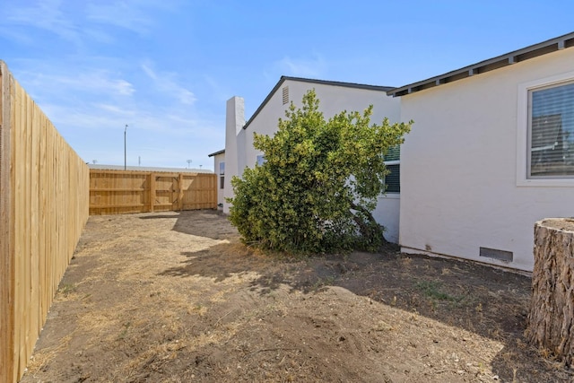 view of fenced backyard