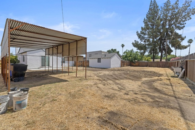 view of fenced backyard