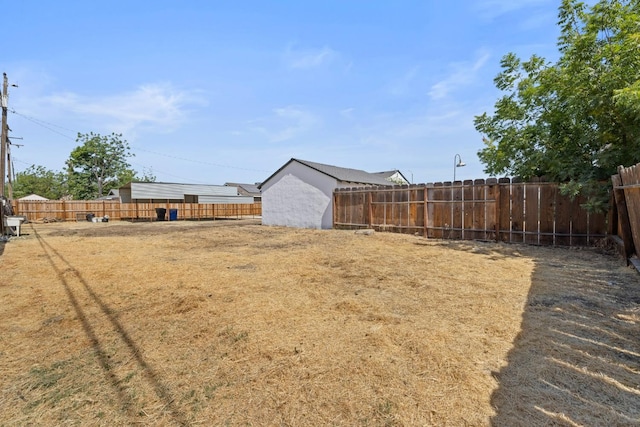 view of fenced backyard