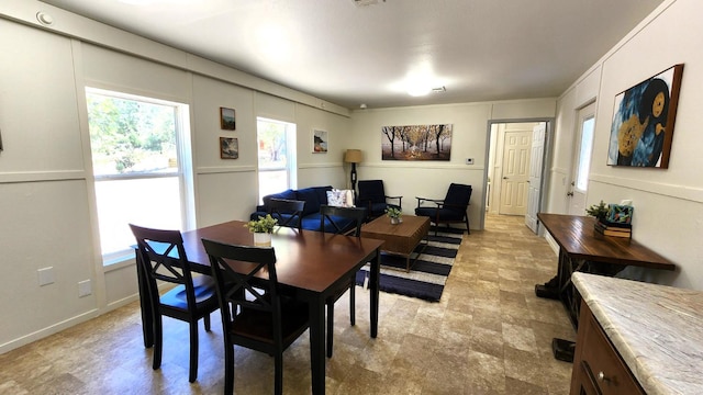 55062 Oak Crest Ct, Wishon, CA 93669 - dining room featuring stone finish floors