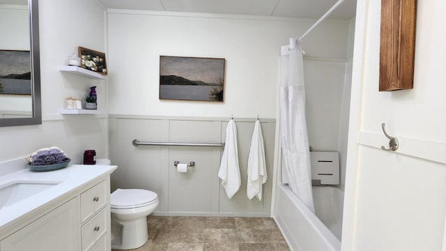 55062 Oak Crest Ct, Wishon, CA 93669 - full bath featuring vanity, toilet, and shower / bath combo