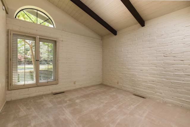 2331 W Celeste Ave, Fresno, CA 93711 - spare room with carpet floors and brick wall
