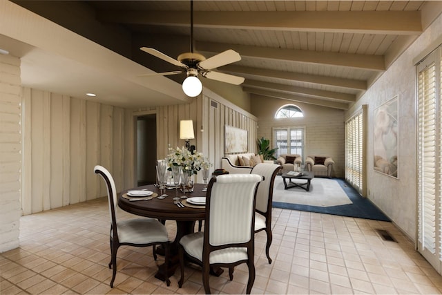 2331 W Celeste Ave, Fresno, CA 93711 - dining room featuring light tile patterned flooring and ceiling fan