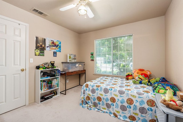 2173 Spruce, Clovis, CA 93611 - carpeted bedroom featuring a ceiling fan