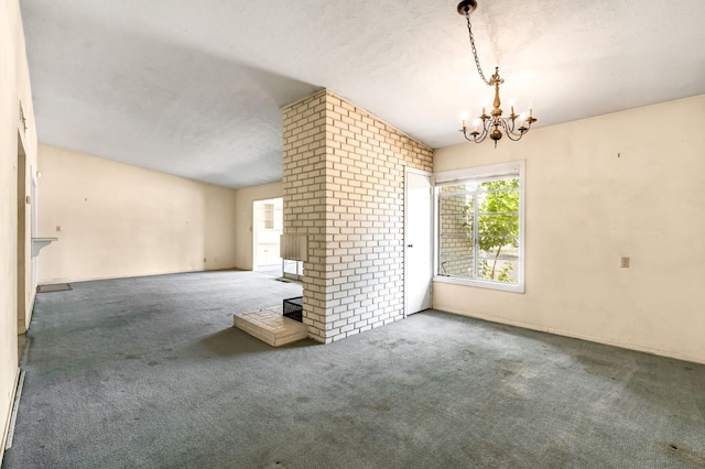 5495 E Atchison St, Fresno, CA 93727 - carpeted spare room featuring a chandelier and a textured ceiling