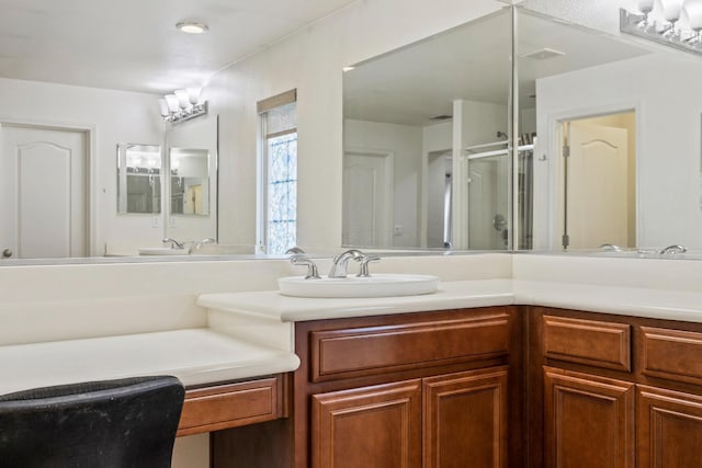 3615 W Sunnyview Ave NW, Visalia, CA 93291 - full bath featuring vanity and a shower with door