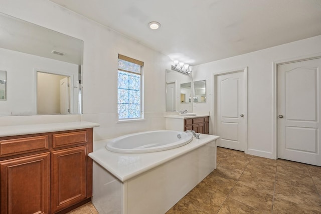 3615 W Sunnyview Ave NW, Visalia, CA 93291 - full bath with two vanities and a bath