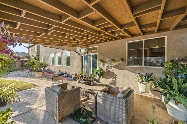 3615 W Sunnyview Ave NW, Visalia, CA 93291 - view of patio / terrace with an outdoor hangout area