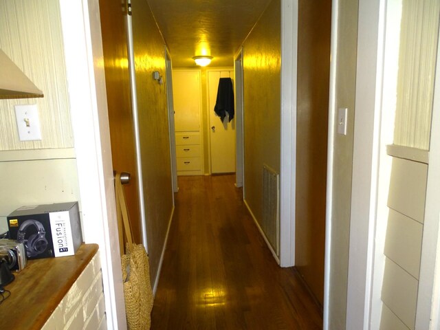 4457 E Brown Ave, Fresno, CA 93703 - hallway with dark wood-type flooring