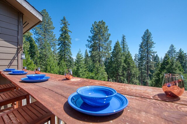 40753 Wild Iris Ln, Shaver Lake, CA 93664 - view of patio / terrace featuring a deck