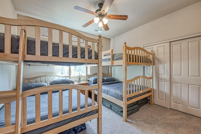 40753 Wild Iris Ln, Shaver Lake, CA 93664 - bedroom featuring carpet and a ceiling fan