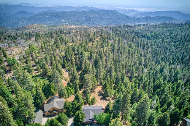 40753 Wild Iris Ln, Shaver Lake, CA 93664 - aerial view of property's location with a mountain backdrop and a heavily wooded area