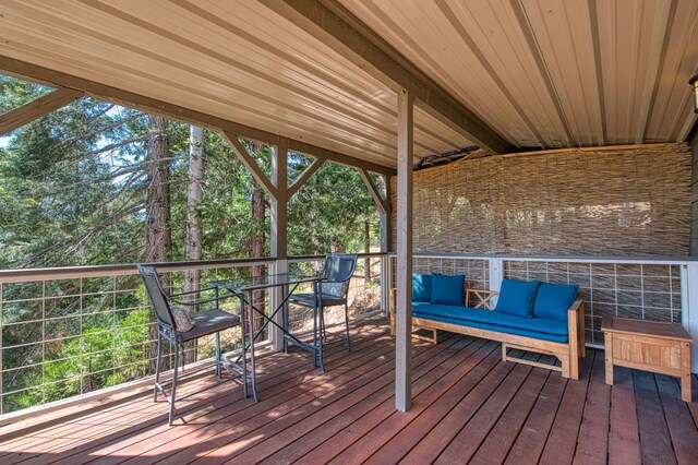 40753 Wild Iris Ln, Shaver Lake, CA 93664 - view of wooden terrace