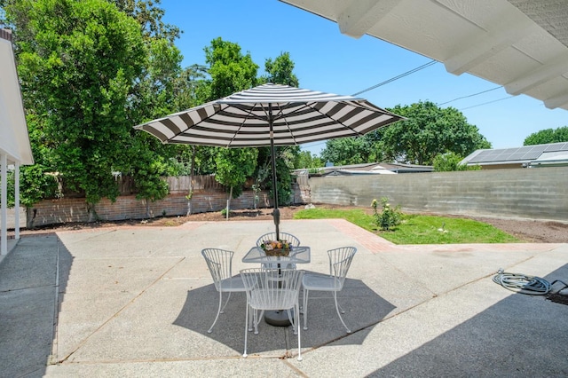 5610 N Arthur Ave, Fresno, CA 93711 - fenced backyard featuring outdoor dining area and a patio