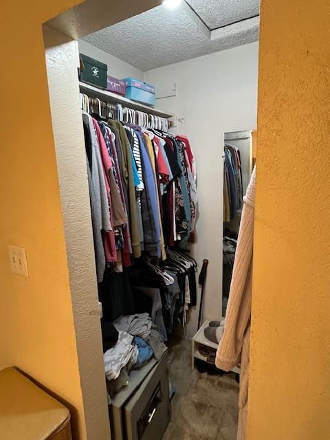 1173 Menlo Ave, Clovis, CA 93612 - spacious closet featuring carpet floors and attic access