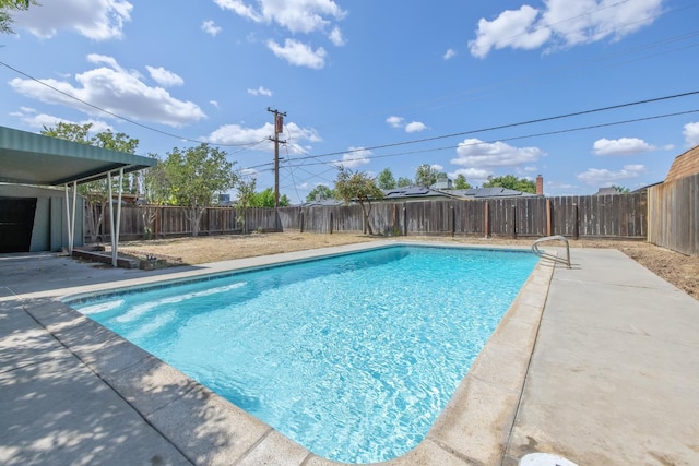 955 W San Gabriel Ave, Clovis, CA 93612 - view of swimming pool featuring a fenced backyard and a patio