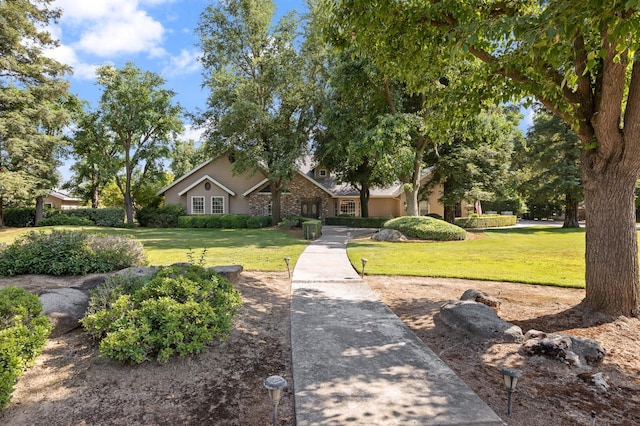 8741 E Los Altos Ave, Clovis, CA 93619 - view of front facade featuring a front lawn