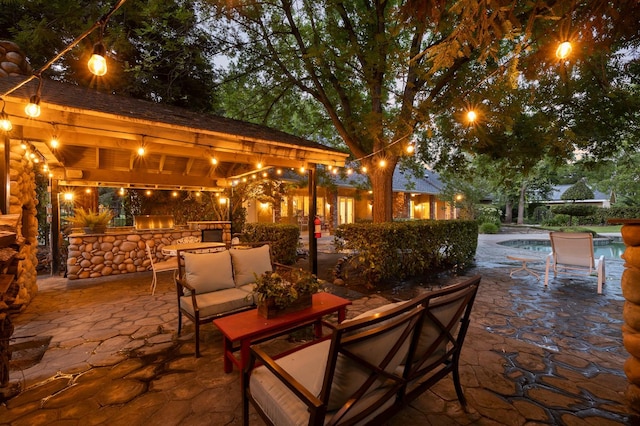 8741 E Los Altos Ave, Clovis, CA 93619 - view of patio with area for grilling, an outdoor pool, and outdoor lounge area