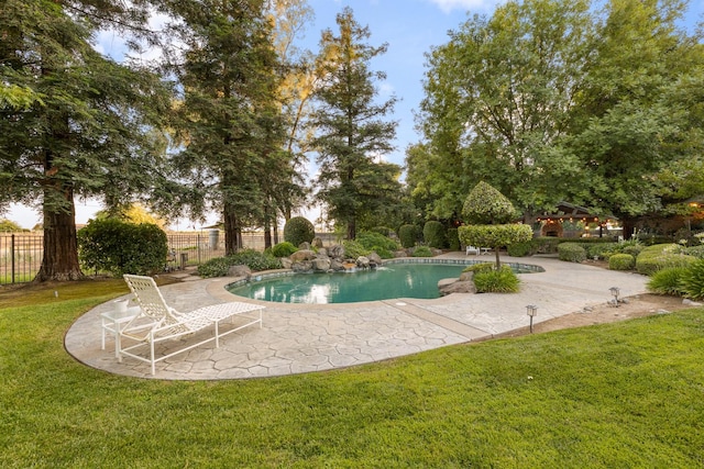 8741 E Los Altos Ave, Clovis, CA 93619 - view of pool featuring a patio area