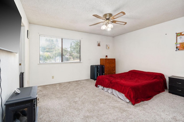 772 W Menlo Ave, Clovis, CA 93612 - carpeted bedroom featuring a textured ceiling and ceiling fan