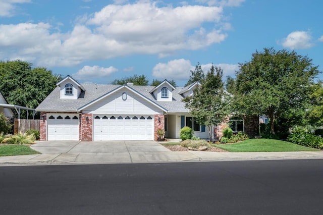 770 N Cherry Ln, Clovis, CA 93611 - view of front of house with brick siding, a garage, and driveway