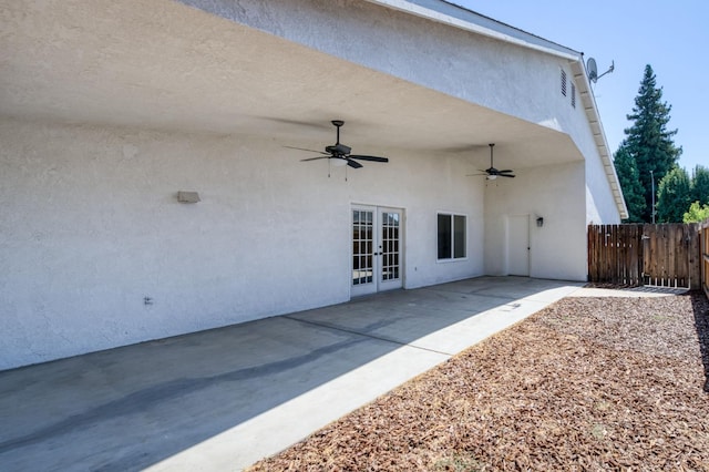 770 N Cherry Ln, Clovis, CA 93611 - view of patio with french doors and ceiling fan