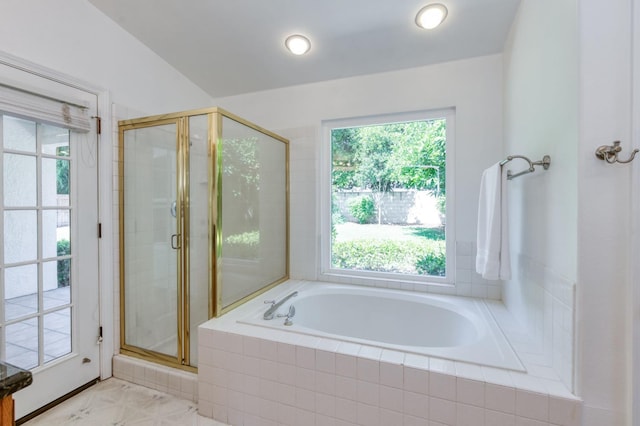 770 N Cherry Ln, Clovis, CA 93611 - bathroom with plenty of natural light, a bath, and a stall shower