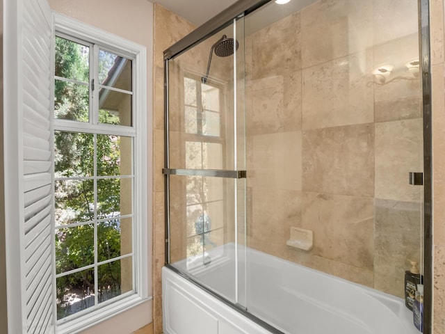 811 E Country View Cir, Fresno, CA 93730 - bathroom with combined bath / shower with glass door and healthy amount of natural light