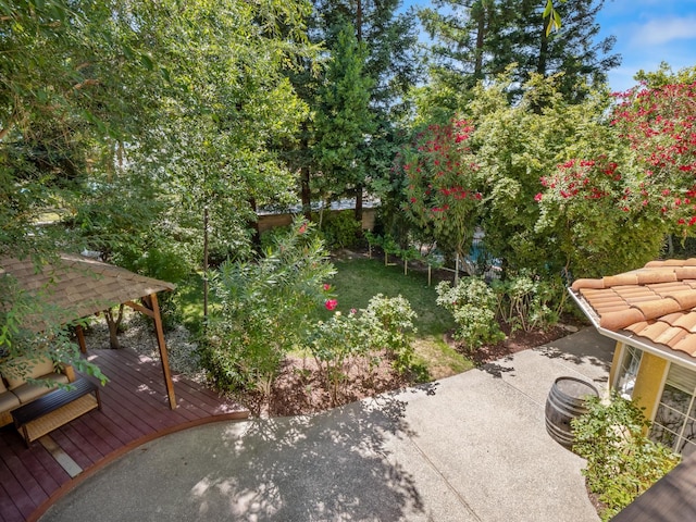 811 E Country View Cir, Fresno, CA 93730 - view of yard with a patio and a wooden deck