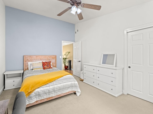 811 E Country View Cir, Fresno, CA 93730 - bedroom featuring light carpet and ceiling fan