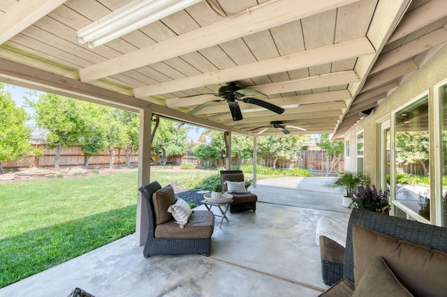 1758 Ash Ave, Clovis, CA 93611 - view of patio featuring ceiling fan