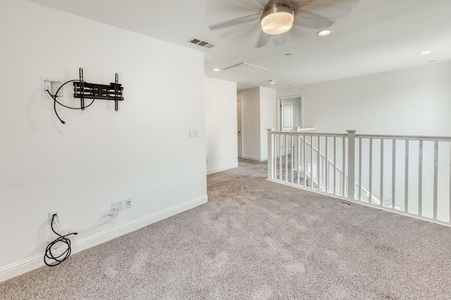 3923 Morris Ave, Clovis, CA 93619 - carpeted empty room with a ceiling fan, baseboards, and recessed lighting