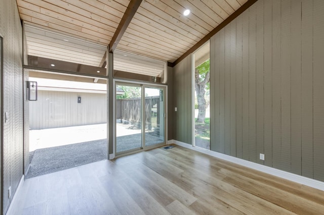 1904 S Fairway Ave, Fresno, CA 93727 - empty room with wood ceiling and wood finished floors