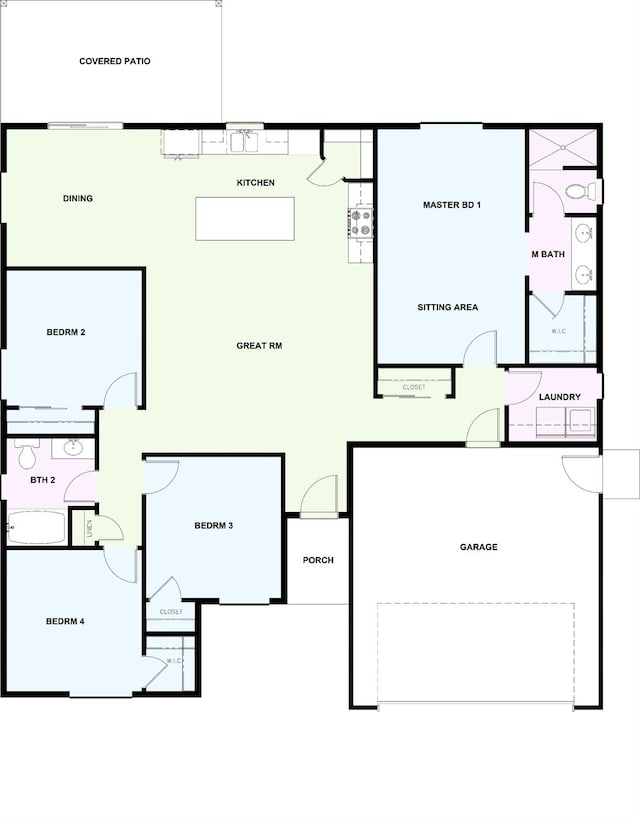 858 N Palm St, Woodlake, CA 93286 - floor plan / room layout