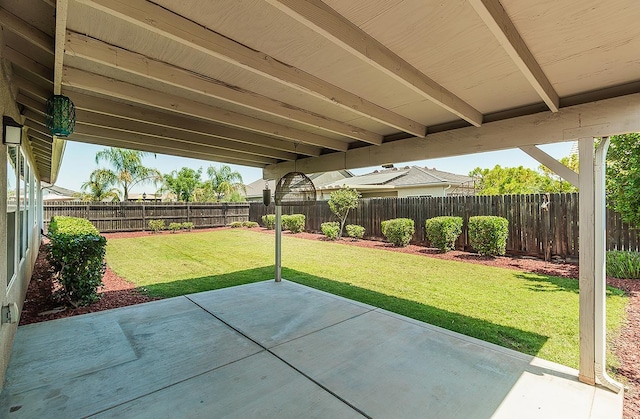 461 S Cascade Way, Madera, CA 93636 - fenced backyard featuring a patio