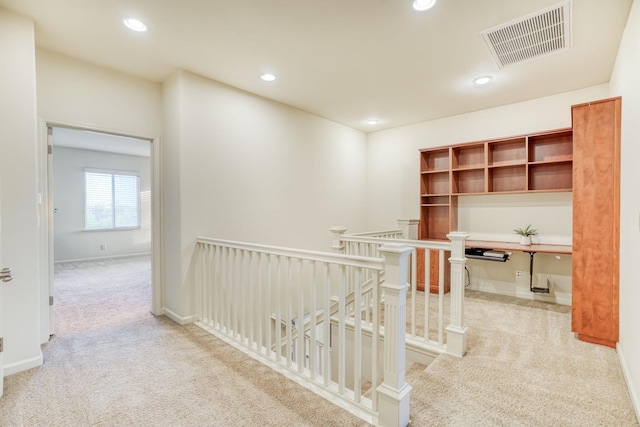 3202 Everglade Ave, Clovis, CA 93619 - hall featuring an upstairs landing, carpet floors, and recessed lighting
