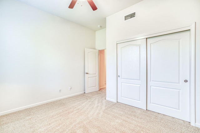 3202 Everglade Ave, Clovis, CA 93619 - unfurnished bedroom with carpet floors, a closet, and a ceiling fan