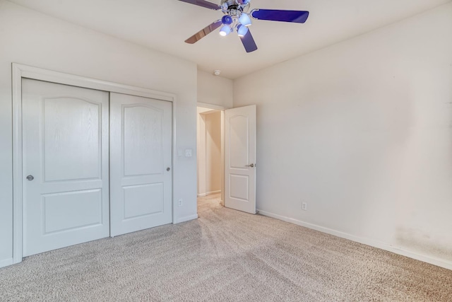 3202 Everglade Ave, Clovis, CA 93619 - unfurnished bedroom featuring carpet flooring, a closet, and a ceiling fan