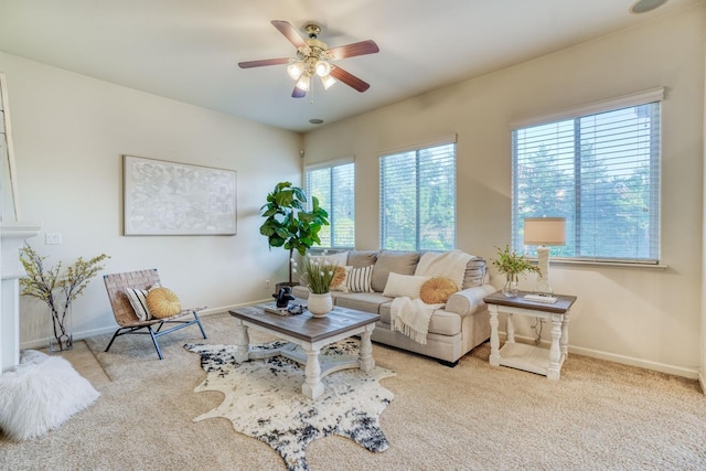 3202 Everglade Ave, Clovis, CA 93619 - living area with ceiling fan and carpet