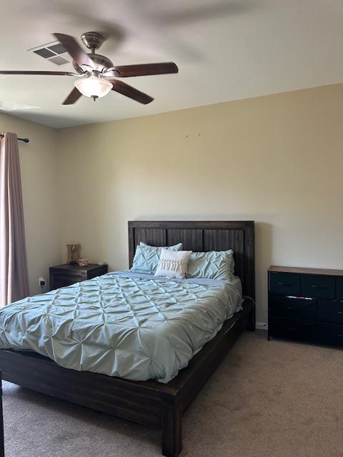 2400 Garda Corte, Chowchilla, CA 93610 - bedroom featuring carpet and a ceiling fan