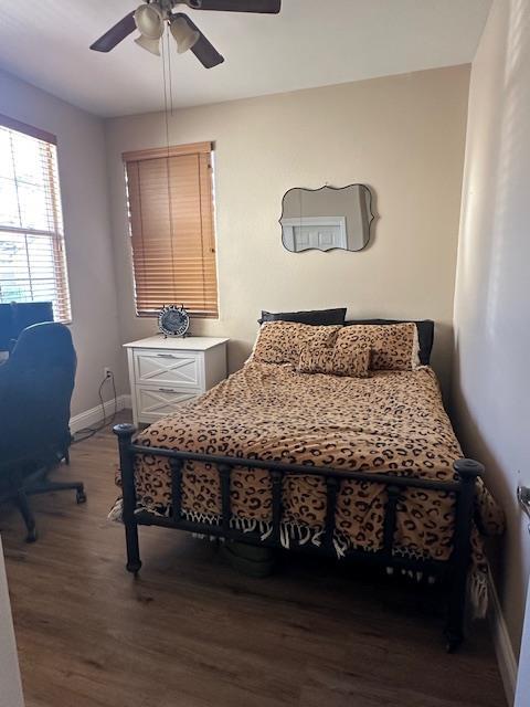 2400 Garda Corte, Chowchilla, CA 93610 - bedroom featuring wood finished floors and ceiling fan