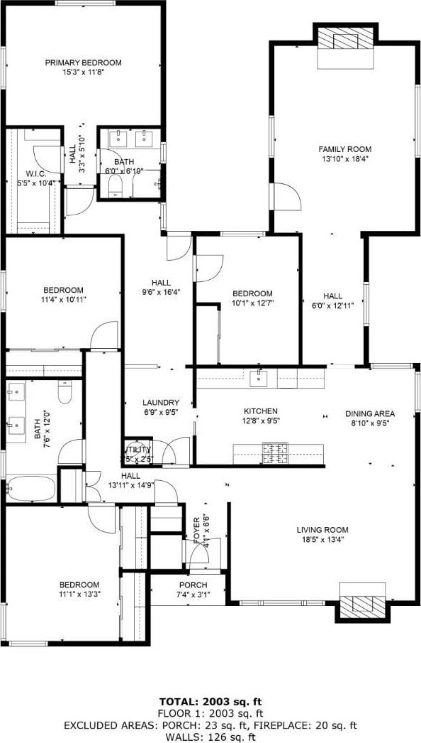 644 W Yale Ave, Fresno, CA 93705 - view of property floor plan