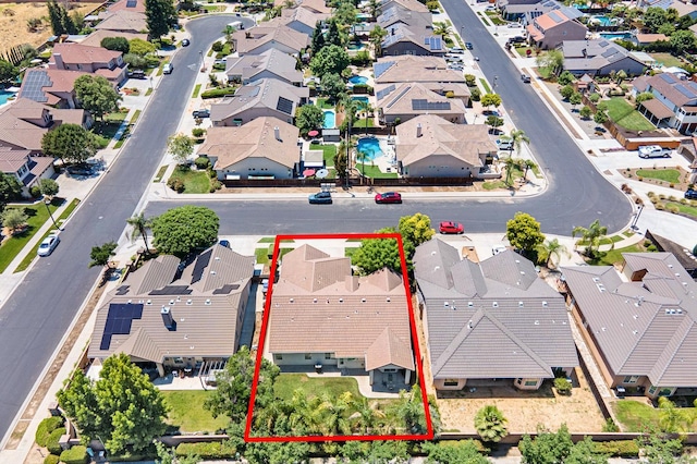 2549 Whiteash Ave, Clovis, CA 93619 - aerial view of residential area featuring property boundaries highlighted