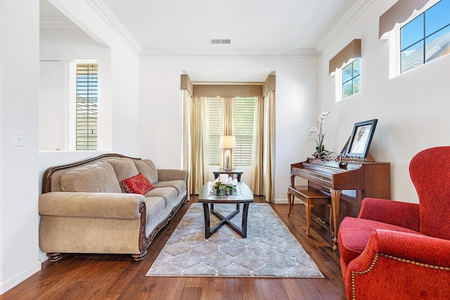 2549 Whiteash Ave, Clovis, CA 93619 - living room with wood finished floors and crown molding