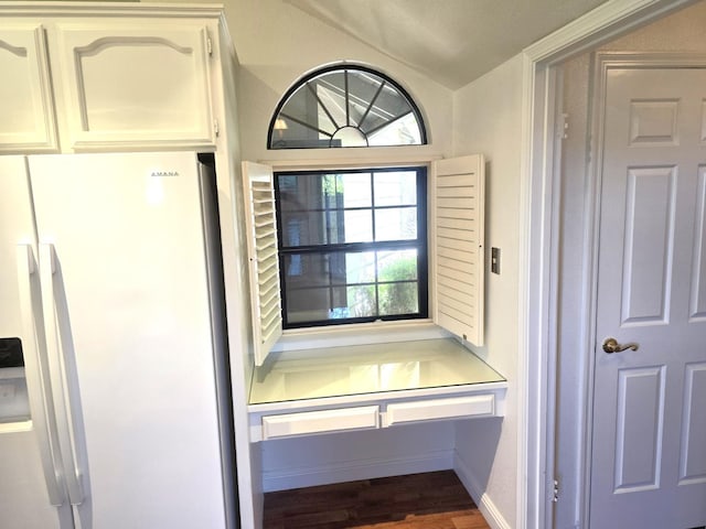 1229 W Bullard Ave Unit 105, Fresno, CA 93711 - interior space featuring freestanding refrigerator and wood finished floors