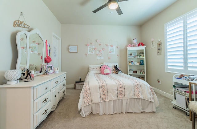 2047 Menlo Ave, Clovis, CA 93611 - bedroom featuring light colored carpet and ceiling fan