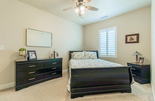 2047 Menlo Ave, Clovis, CA 93611 - bedroom with light carpet and ceiling fan