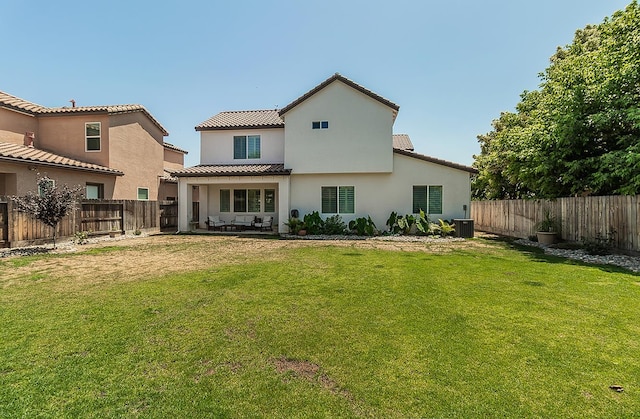 2047 Menlo Ave, Clovis, CA 93611 - rear view of property featuring a fenced backyard, stucco siding, a patio, and a tile roof