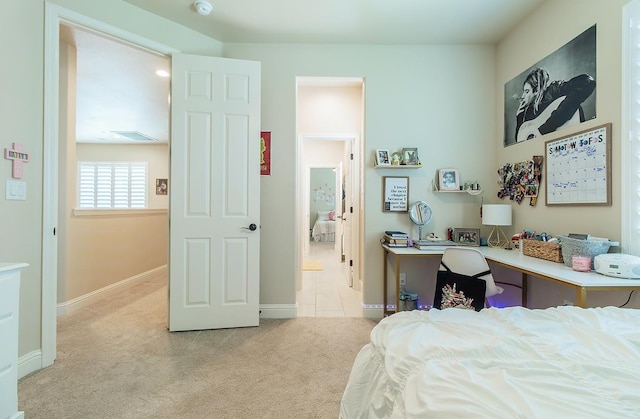 2047 Menlo Ave, Clovis, CA 93611 - carpeted bedroom featuring baseboards and a desk
